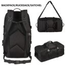 Tactical 60L Travel Duffel Backpack (Rain Cover & Patch Included)