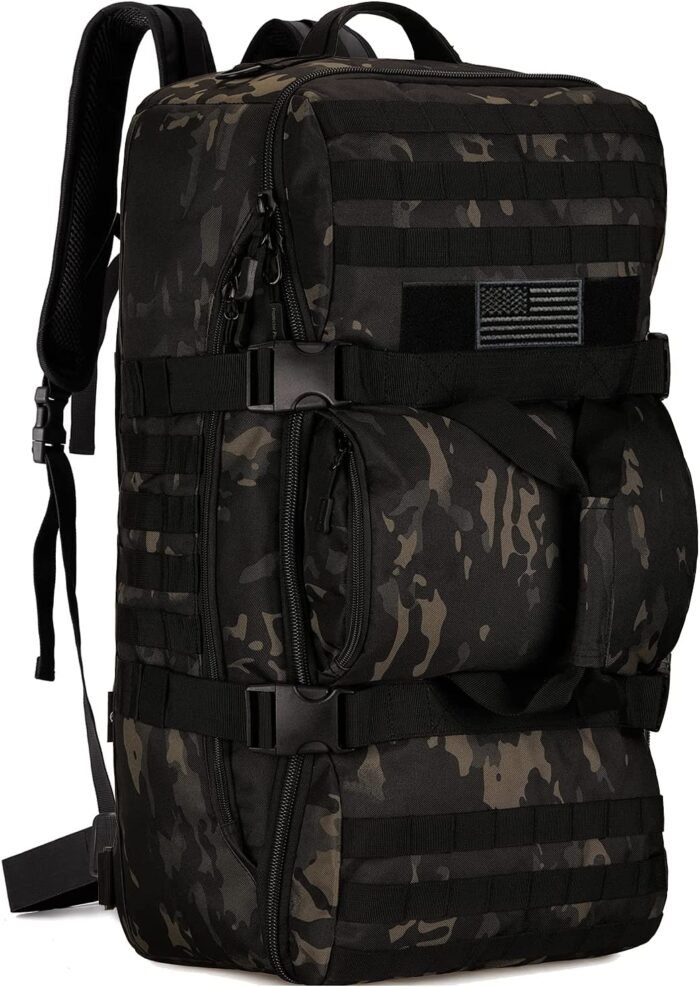 Tactical 60L Travel Duffel Backpack (Rain Cover & Patch Included) - Image 21