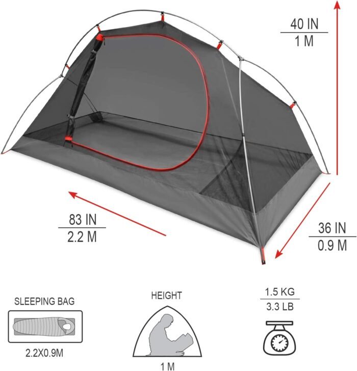 Ultralight Tent Waterproof Backpacking (1 Person) - Image 10