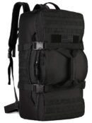 Tactical 60L Travel Duffel Backpack (Rain Cover & Patch Included) - Image 7