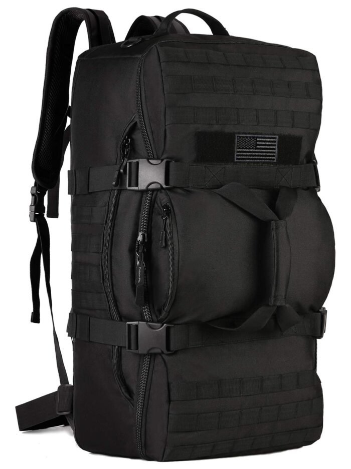 Tactical 60L Travel Duffel Backpack (Rain Cover & Patch Included) - Image 7