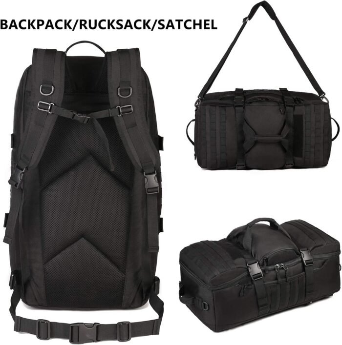 Tactical 60L Travel Duffel Backpack (Rain Cover & Patch Included) - Image 30