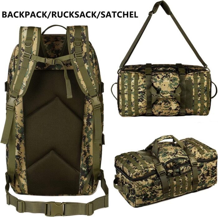 Tactical 60L Travel Duffel Backpack (Rain Cover & Patch Included) - Image 26