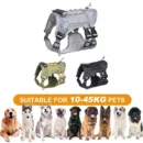 Tactical Dog Harness No Pull Adjustable Pet Training Vest Safety Vehicular Lead Walking & Running