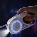 Dog Leash Wich LED Lights Automatic Retractable Nylon Cat Lead Extension