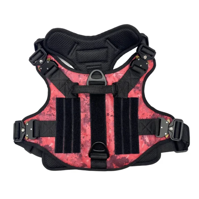 Tactical camouflage pink dog vest, No pull adjustable harness - Image 5