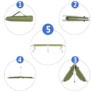 Portable Camping Mat Folding Camping Cot Bed with Carrying Bag - Image 6