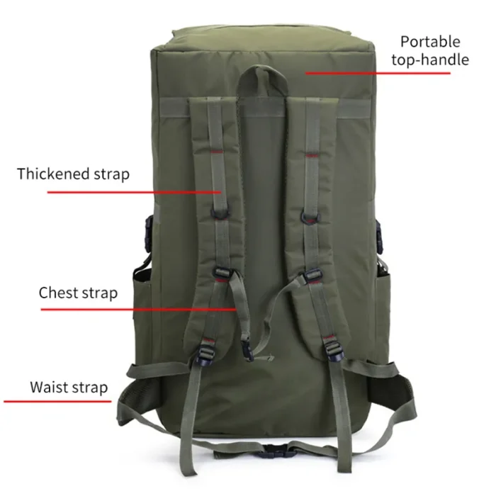 110L Large Army Outdoor Tactical Hiking Bag - Image 6