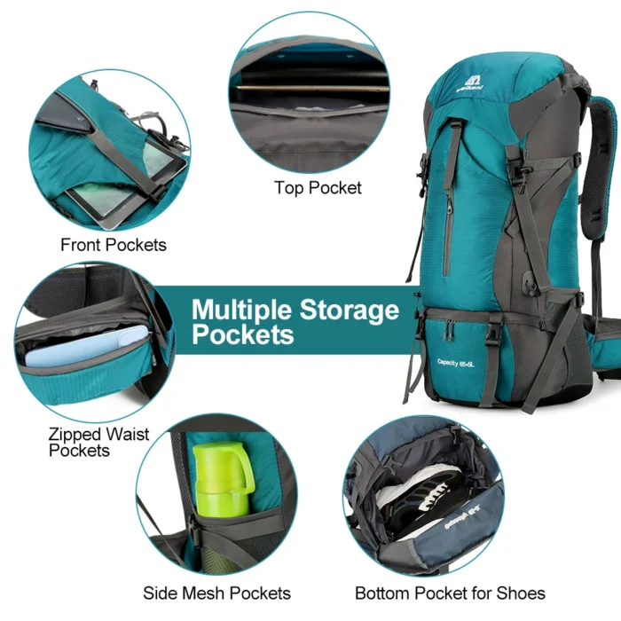 70L Mountaineering Rucksack Outdoor Camping Backpack - Image 5