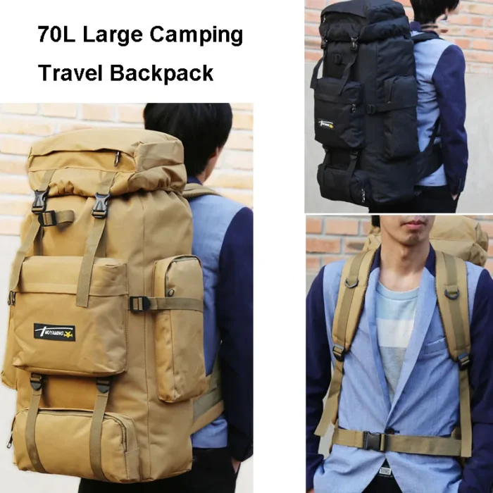 70L Molle Rucksack Tactical Mountaineering Camping Bag - Image 3