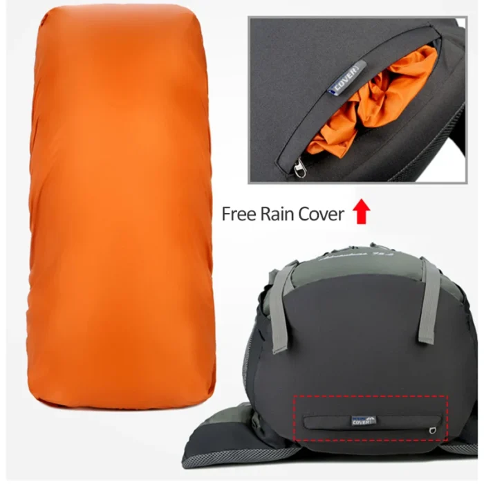 75L Shoulder Camping Sports Bag With Rain Cover - Image 3