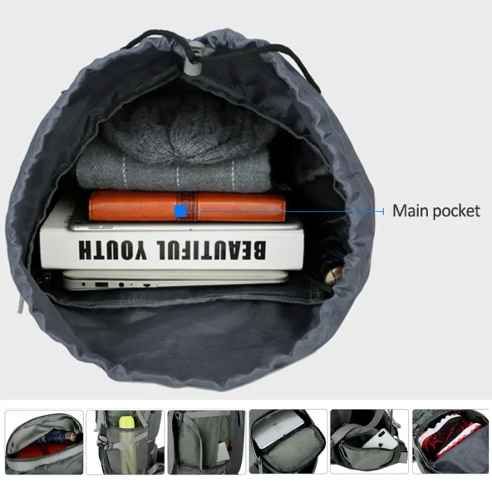 75L Shoulder Camping Sports Bag With Rain Cover - Image 4
