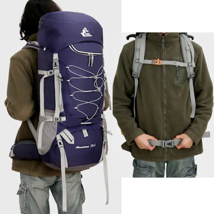 75L Shoulder Camping Sports Bag With Rain Cover - Image 5