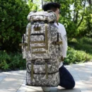 Camouflage Tactical 80L-100L large-capacity expandable camping backpack