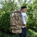 Camouflage Tactical 80L-100L large-capacity expandable camping backpack - Image 4