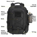 Extra Large 60L Water Resistant Tactical Backpack for Outdoor Adventure - Image 2