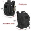 Extra Large 60L Water Resistant Tactical Backpack for Outdoor Adventure - Image 4