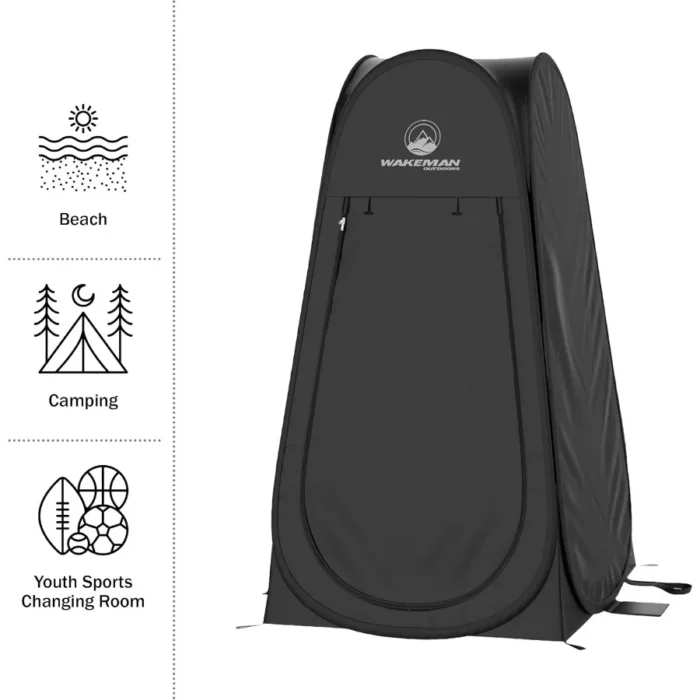 Pop-Up Privacy Pod Tent for 1–2 People – Portable Shower, Dressing Room, or Toilet Stall with Carry Bag  Description: - Image 4
