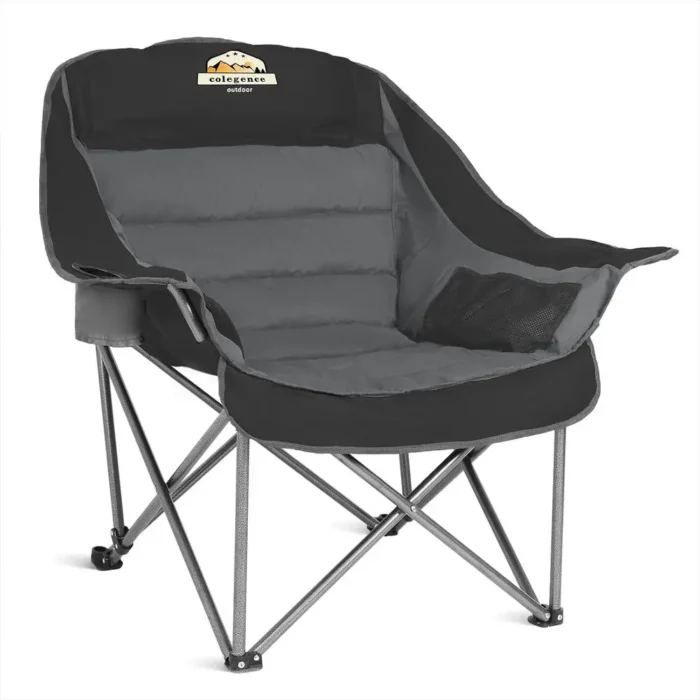 XL Padded Camp Chair with Cup Holder & Side Storage - Image 7